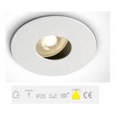 ONE Light, 11105E/W, White GU10 50w Dark Light Recessed Adjustable