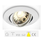 ONE Light, 11105GU/W, White GU10 50w Recessed Adjustable MR16 Spot