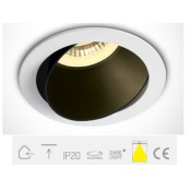 ONE Light, 11105M/W/B, White GU10 10W Black Reflector DL Adjustable