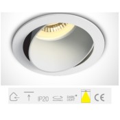 ONE Light, 11105M/W/W, White GU10 10W White Reflector DL Adjustable