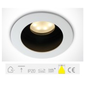 ONE Light, 11105TA/W, White GU10 50W Dark Light Recessed Adjustable