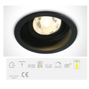 ONE Light, 11106DB/B/W, Black LED 6W WW 4deg 500mA Adjustable DL IP20