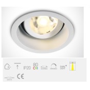 ONE Light, 11106DB/W/W, White LED 6W WW 4deg 500mA Adj DL IP20