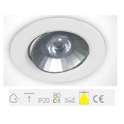 ONE Light, 11106K/W, LED 6W WW 38deg 100-240V Adjustable Recessed Spot