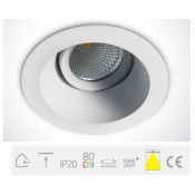 ONE Light, 11107FD/W/C, White LED 7W CW IP20 60deg 230V Adjustable DL