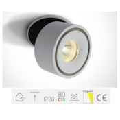 ONE Light, 11108LA/W/W, White COB LED 8W WW IP20 230V Adjustable Spot