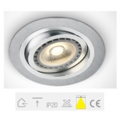 ONE Light, 11110AB/AL, Aluminium R111 12v Recessed Adjustable