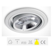 ONE Light, 11110D/W, White R111 GU10 Recessed Adjustable Downlight