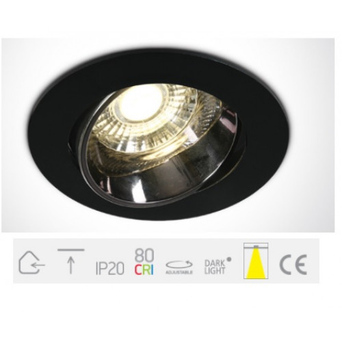 ONE Light, 11110E/B/W, Black LED 10W WW IP20 30deg 230V Dark Light