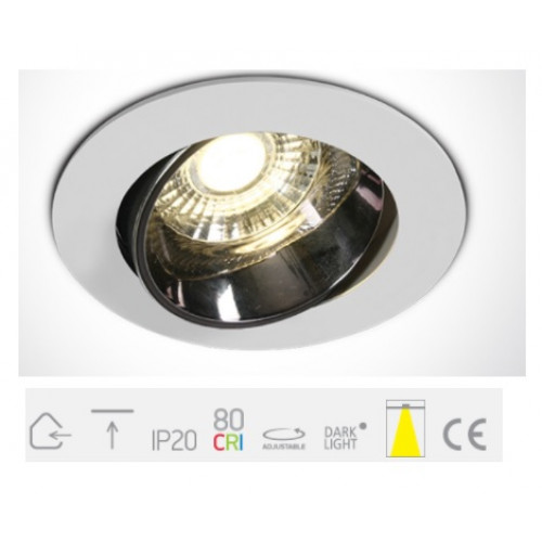 ONE Light, 11110E/W/W, White LED 10W WW IP20 30deg 230V Dark Light