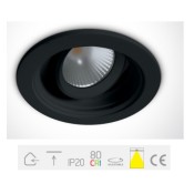 ONE Light, 11112H/B/W, Black LED 12W WW 60deg 100-240V Adjustable