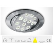 ONE Light, 11112L/D/35, Aluminium LED DL 12w 35d 350mA Adj Downlight