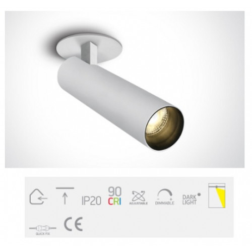 11112RA/W/W, White COB LED 12w WW 36deg IP20 350mA DL Adjustable