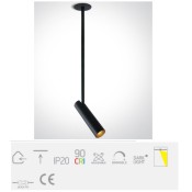 ONE Light, 11112RB/B/W, Black COB LED 12w WW 36deg IP20 DL Adj 350mA