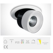 ONE Light, 11114R/W/W, White LED 14W WW 36d IP20 Adjustable 700mA