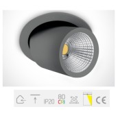 ONE Light, 11118H/G/C, Grey LED 18W CW 35d + Driver 100-240v