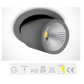 ONE Light, 11118H/G/W, Grey LED 18W WW 35d + Driver 100-240v