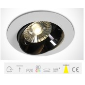 ONE Light, 11120E/W/W, White LED 20W WW IP20 30deg 230V Dark Light