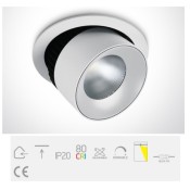 ONE Light, 11125R/W/W, White LED 25W WW 40d IP20 700mA Adjustable