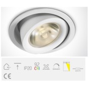 ONE Light, 11126F/W/W, White LED 26W WW 36deg 700mA Adjustable IP20