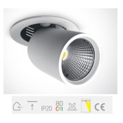 ONE Light, 11135L/W/C, White COB LED 35w CW 45deg 230v Downlight