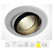 ONE Light, 11138/W/W, White COB LED 38w WW 100-240v Adjustable