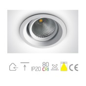 11140TR/W/W, White COB LED 40w WW 36d Semi-Trimless + Driver