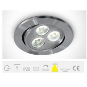 11303L/AL/D/35, Aluminium LED DL 9w 35d 700mA Recessed Adjustable