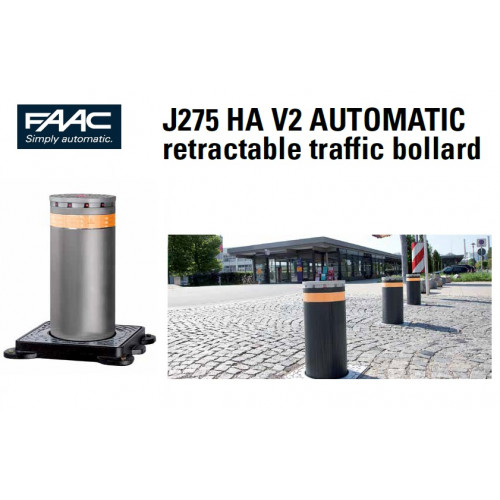 116006, J275 HA V2 H600 Hydraulic Auto Retractable Traffic Bollard, Commercial