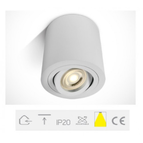 ONE Light, 12105AB/W, White GU10 10w MR16 Ceiling Light