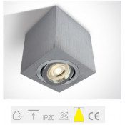 ONE Light, 12105AC/AL, Aluminium GU10 10W MR16 Ceiling Light