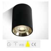 ONE Light, 12105AL/B/GL, Black GU10 10W MR16 Gold Reflector Dark Light
