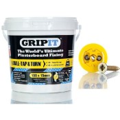 GripIt (152-25100) 15mm Yellow Plasterboard Fixing - Tub of 100
