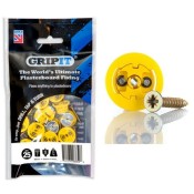GripIt (152-2525) 15mm Yellow Plasterboard Fixing - Pack of 25