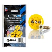 GripIt (152-258) 15mm Yellow Plasterboard Fixing - Pack of 8