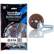 GripIt (202-2530) 20mm Brown Plasterboard Fixing - Pack of 25