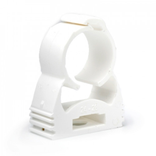 VESDA, 22-122, White ABS 25mm x 3/4" Pipe Clip