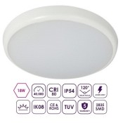 Save Light, 2D-4K-18EMB, Convex Shallow 18W Emergency LED Bulkhead (Cool White)
