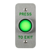 3E0650-1NS-E-PTE, Illuminated Button Narrow Stile SSS "Press to Exit"