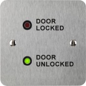 3E0654F-1-LE, LED Indicator Laser etched Door Locked / Door Unlocked