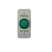 3E0656-1NS-E-PTE, HIGH IMPACT PUSH BUTTON Narrow Stile SSS Engraved "Press to Exit"