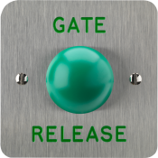 3E0657-1-E-GR, HIGH IMPACT PUSH BUTTON 1 Gang SSS Engraved "Gate Release"