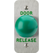 3E0657-1NS-E-DR, HIGH IMPACT PUSH BUTTON Narrow Stile SSS Engraved "Door Release"