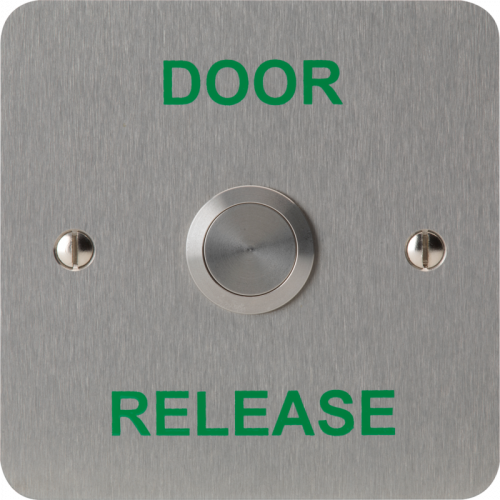 3E0658NDP-1DR, VANDAL RESISTANT BUTTON 19mm mount 1 Gang SSS "Door Release"