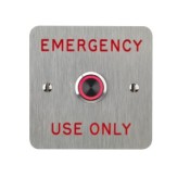 3E0658R-1-E-EUO, VANDAL RESISTANT WITH ILLUMINATION 1 Gang SSS Engraved "Emergency Use Only"