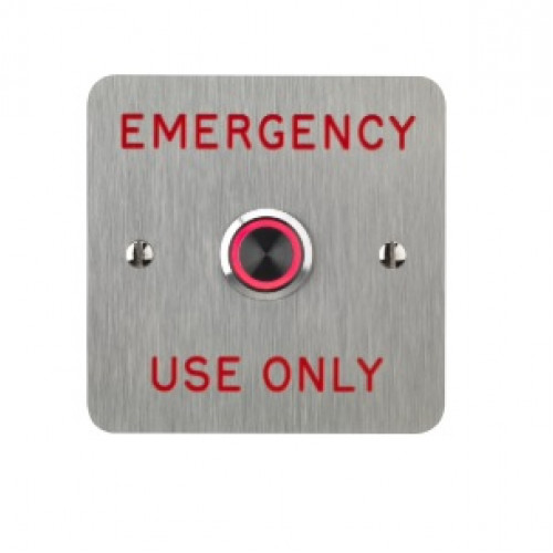 3E0658R-1-E-EUO, VANDAL RESISTANT WITH ILLUMINATION 1 Gang SSS Engraved "Emergency Use Only"