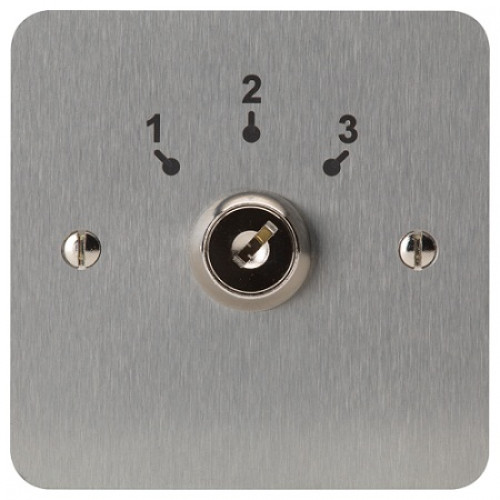 3E0662-1, Keyswitch Maintained 3 Positions 2 Keys (1,2,3) 1 Gang SSS