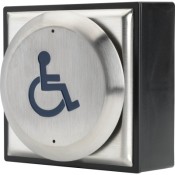 3ECM41-2, 4 Inch Surface Mount Push Pad with Disabled Logo