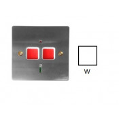 3EDPPB/W, Dual Push Panic Button, 1 Gang, Powdercoated White