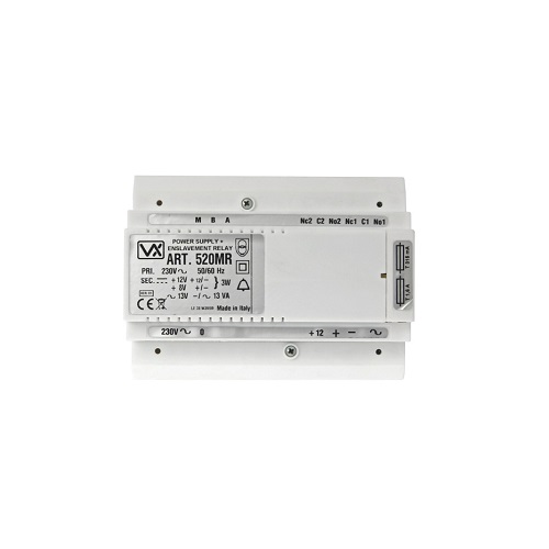 Videx, 520MR, Power Supply 12v AC, 8 + 12v DC + Relay